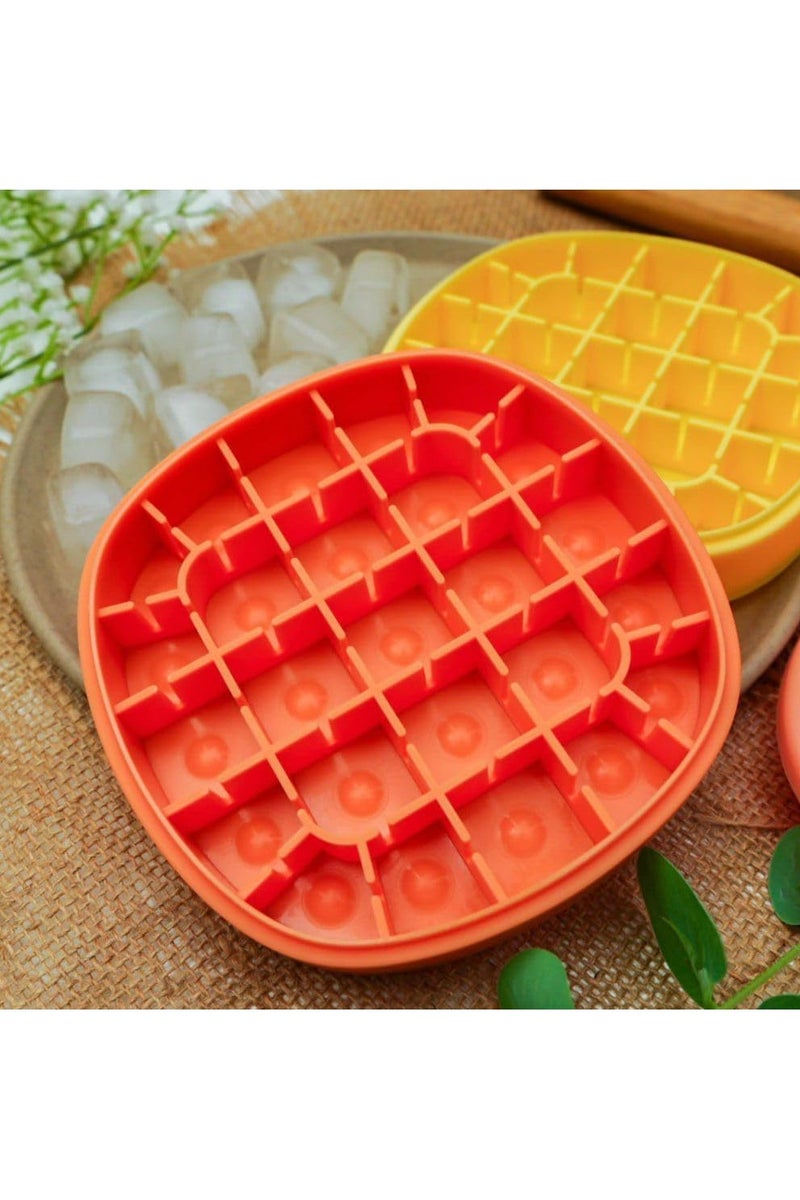 Plan A Pineapple Silicone Ice Cube Maker with 25 Slots Airtight Lid and Ice Scoop – Flexible Silicone Mold for Making Even Cubes for Drinks, Perfect for Parties and Gatherings - Image 4