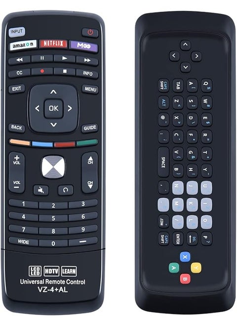Xrt302 Qwerty Keyboard Replacement Remote Control Fit For Vizio Tv E601I A3 E701I A3 E650I A2 D650I B2 M420Sv M470Sv M550Sv E3D320Vx M550Vse M 420D