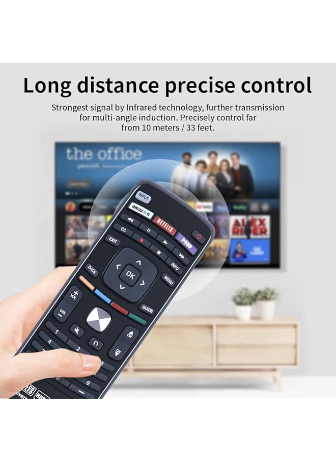 erorex - Xrt302 Qwerty Keyboard Replacement Remote Control Fit For Vizio Tv E601I A3 E701I A3 E650I A2 D650I B2 M420Sv M470Sv M550Sv E3D320Vx M550Vse M 420D - Image 1
