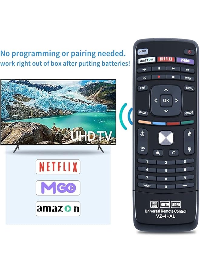 erorex - Xrt302 Qwerty Keyboard Replacement Remote Control Fit For Vizio Tv E601I A3 E701I A3 E650I A2 D650I B2 M420Sv M470Sv M550Sv E3D320Vx M550Vse M 420D - Image 1