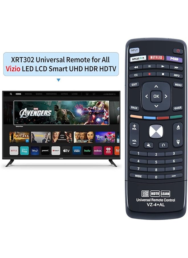 erorex - Xrt302 Qwerty Keyboard Replacement Remote Control Fit For Vizio Tv E601I A3 E701I A3 E650I A2 D650I B2 M420Sv M470Sv M550Sv E3D320Vx M550Vse M 420D - Image 1