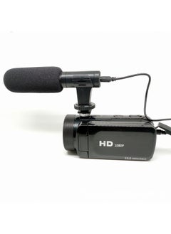 Generic 16 Million HD Digital Video Camera Video Camera1080PDV Microphone Video Camera XHD100M-Body Color:Standard Black + Microphone + Wide-angle Mirror + European Standard + 32gb Memory Card  - Image 4