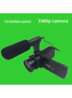 Generic 16 Million HD Digital Video Camera Video Camera1080PDV Microphone Video Camera XHD100M-Body Color:Standard Black + Microphone + Wide-angle Mirror + European Standard + 32gb Memory Card  - Image 3