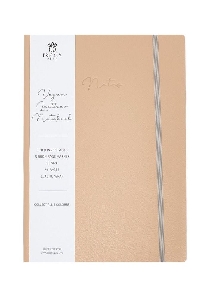 Prickly Pear Pu B5 Notebook - Sand  - Image 1