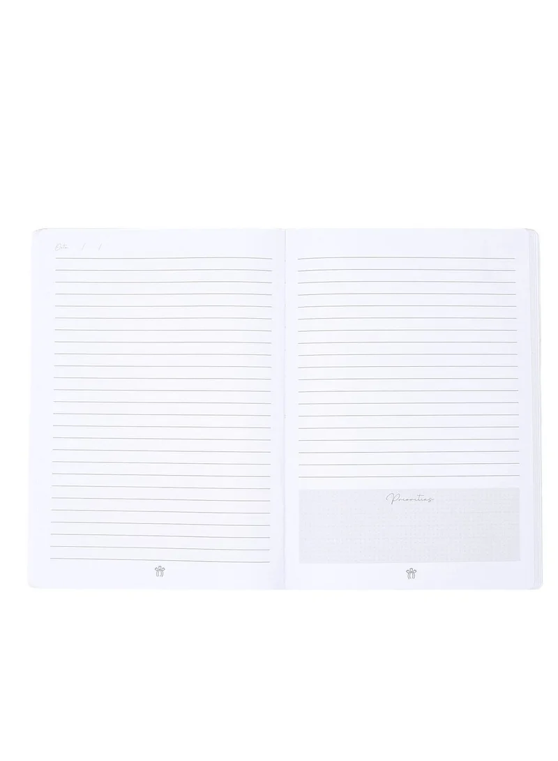 Prickly Pear Beige Lined Notebook Elastic Closure