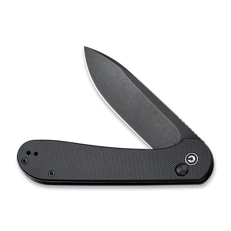 CIVIVI CIVIVI Pocket Folding Knife with 3.47" 14C28N Blade G10 Handle, Button Lock Elementum Knife for EDC C2103A (Black)  - Image 3