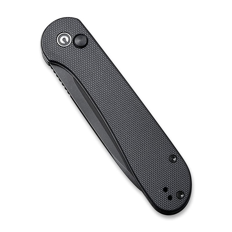 CIVIVI CIVIVI Pocket Folding Knife with 3.47" 14C28N Blade G10 Handle, Button Lock Elementum Knife for EDC C2103A (Black)  - Image 4