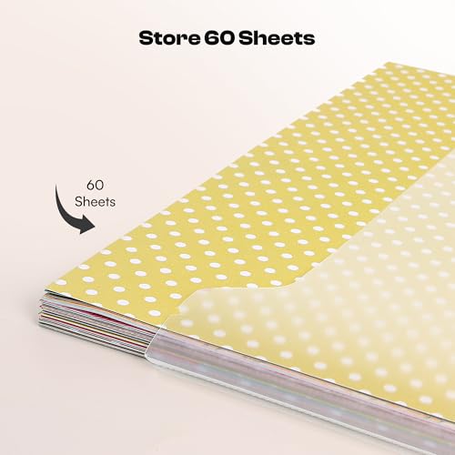 Caydo 12 PCS Paper Organizer,8.5 x 11 Paper Storage, Plastic Folders with 18 PCS Sticky Index Tabs, Organizer Holds Printer, Photo, Cardstock, Scrapbooking - Image 4