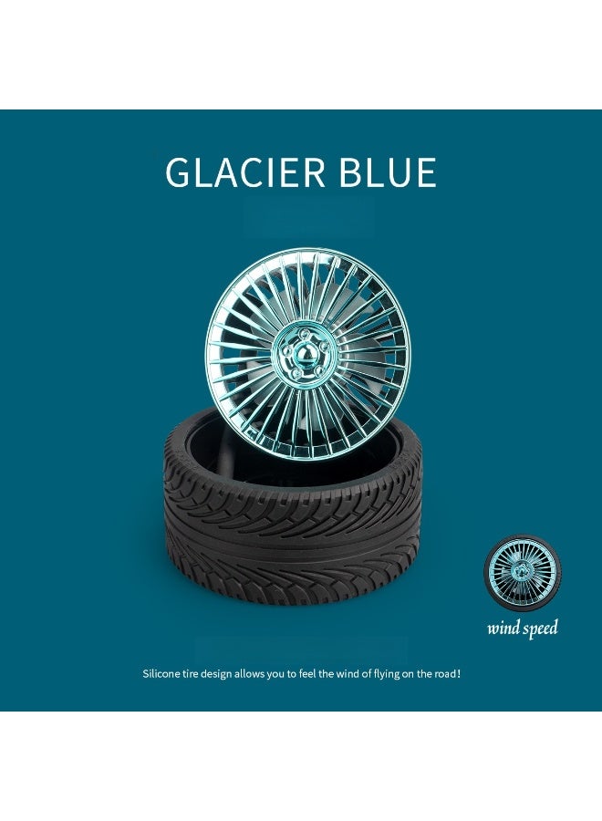 Nariele Creative Electroplating Retro Wheel Shaped USB Endurance Small Fan