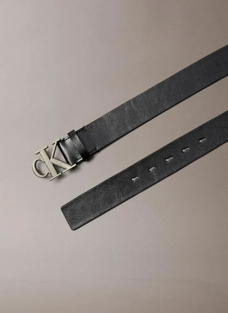 كالفن كلاين MONOGRAM BUCKLE allocated hole belt