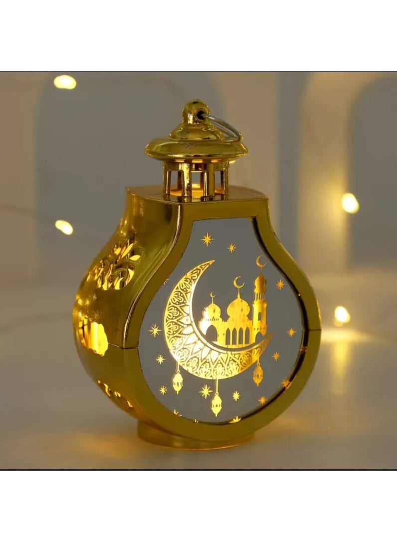 LDQ Decorative Islamic Ramadan LED Lantern Light – Flameless Plastic Fanous for Eid, Iftar & Home Party Décor - Image 1