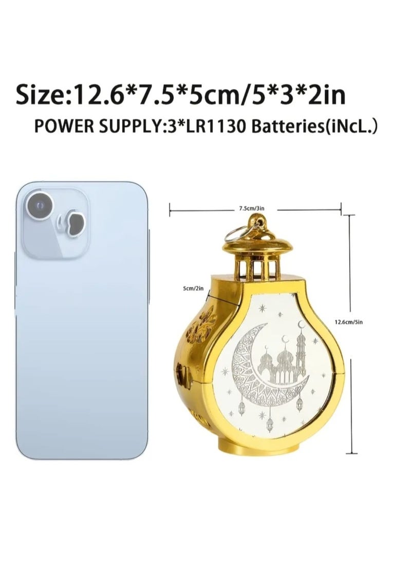 LDQ Decorative Islamic Ramadan LED Lantern Light – Flameless Plastic Fanous for Eid, Iftar & Home Party Décor - Image 2