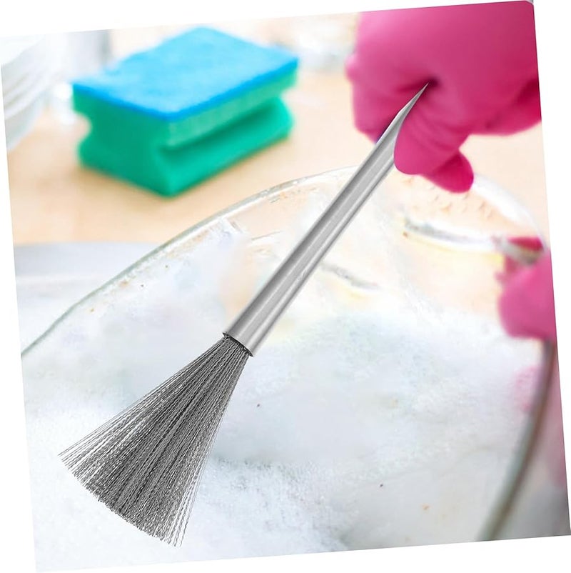 Steel Bristles Kitchen Cleaning Brush Ergonomic Handle For Pots Pans And Dishes - Image 5