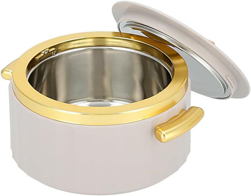 La Mesa Food Warmer 1 Liter Matt Beige Body+Matt Gold - Image 4
