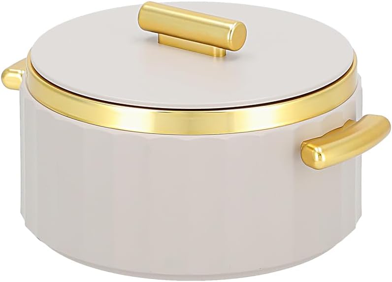 La Mesa Food Warmer 1 Liter Matt Beige Body+Matt Gold - Image 3