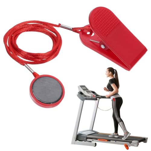Proberos® Treadmill Safety Magnet Key with Clip, Diameter 3.2 cm, Safety Key for Treadmill, Treadmill Key Red for Enhanced Gym & Home Fitness Safety - Compact, Lightweight & Easy to Use - Image 1
