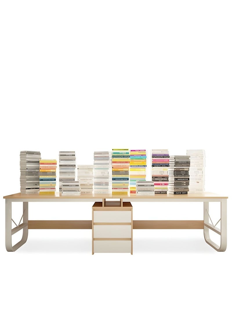 DubaiGallery - L-Shaped Adjustable Computer Desk, Corner Office Table with Cabinet, Multiple Display Brackets - Image 1