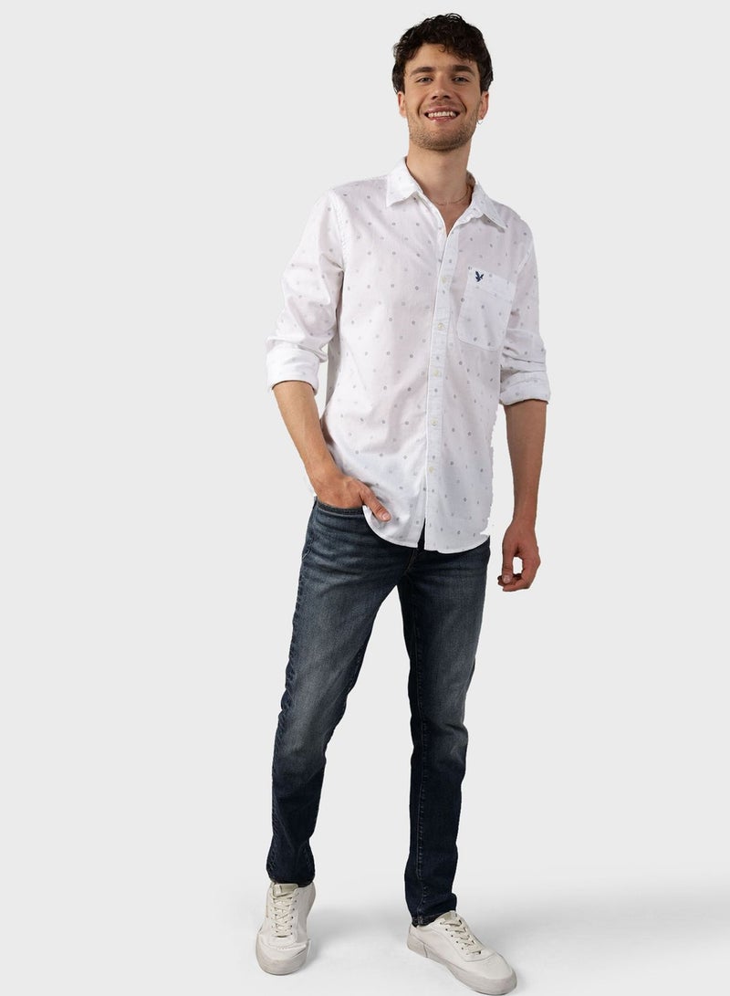 American Eagle Printed Slim Fit Shirt - Image 1