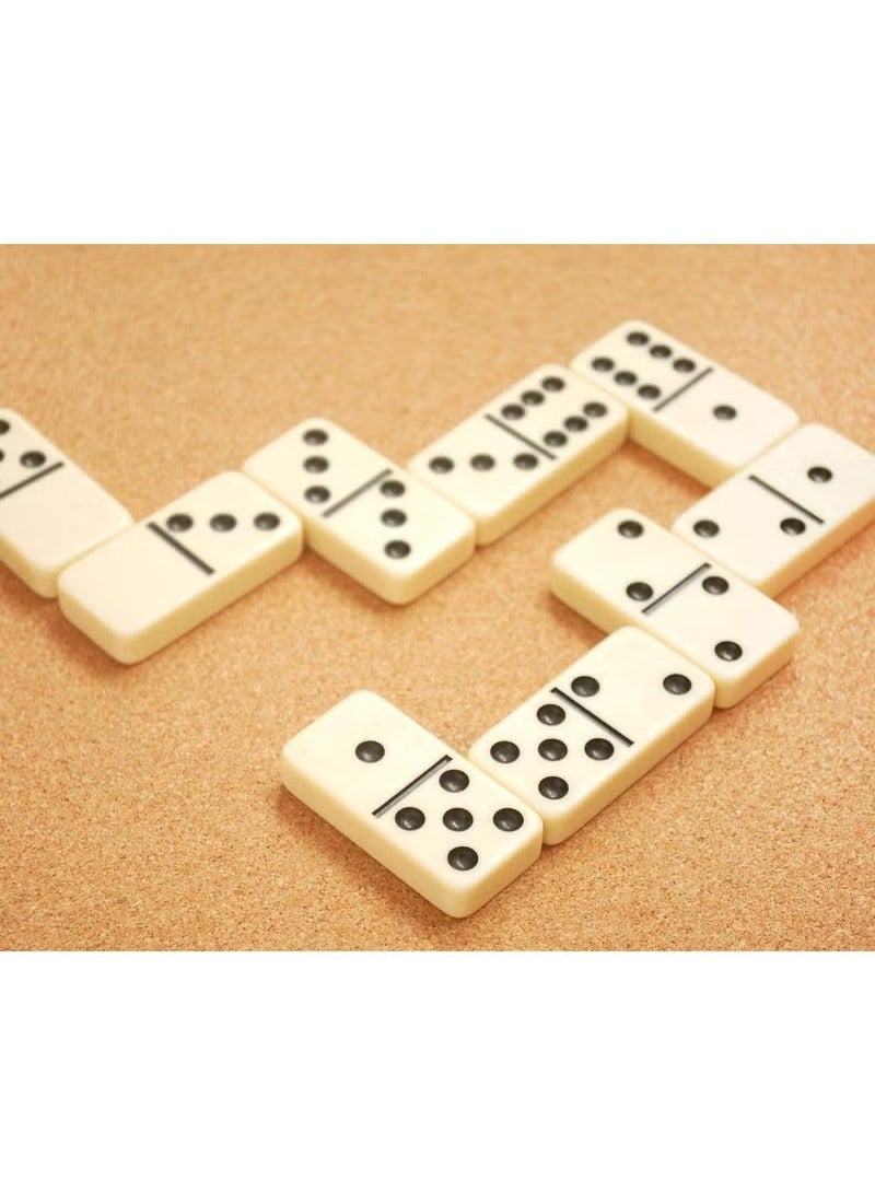 دومينو مجموعة دومينو كلاسيكية Double Six مع دبوس معدني – دومينو متين في علبة تخزين فاخرة – لعبة عائلية ممتعة لجميع الأعمار - Image 4