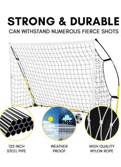 Generic 12x6ft Portable Backyard Soccer Goal, Kids Adults Net and Frame for Home  Practice Training  Field Equipment, Adult  Football Shooting Training Aid with Carry Bag  - Image 2