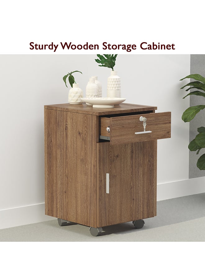 Mahmayi ME 1D1D Mobile Pedestal Melamine Finish - Brown - Image 4