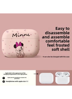 Strawberry Bear Family Airpods Protective Case Cartoon Cute Suitable For Apple 1/2/3 Generation Bluetooth Headset Soft Case-Color:Shy Minnie-pink-Model:Airpods4 (universal For Noise Reduction Version/regular Version)