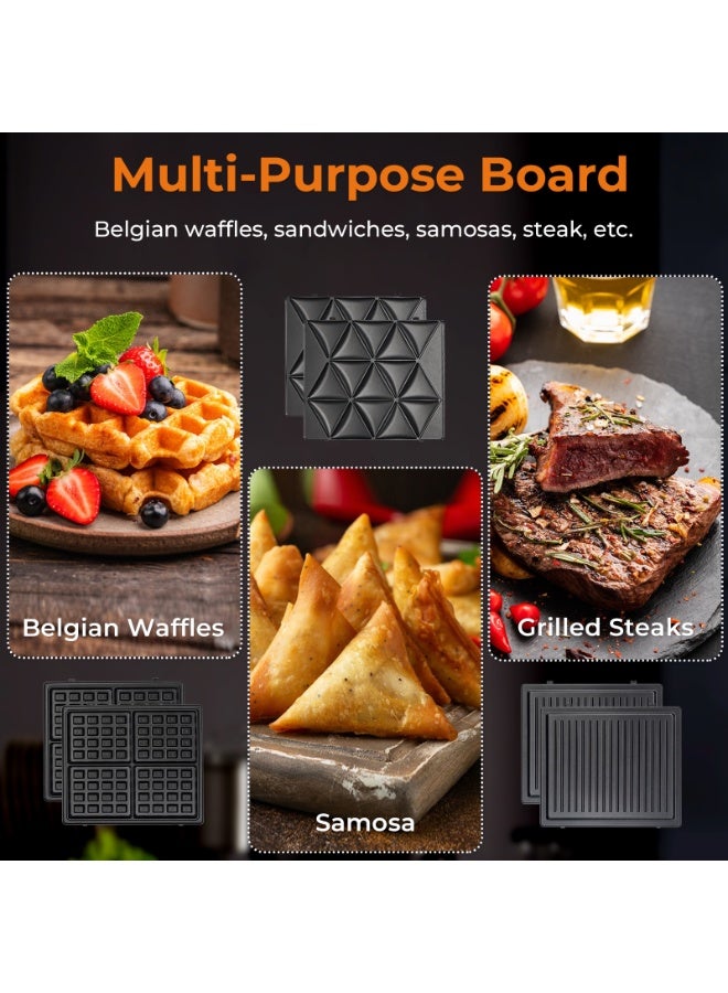 sokany 3-In-1 Non-Stick Multi Snack Maker with Detachable - Image 3