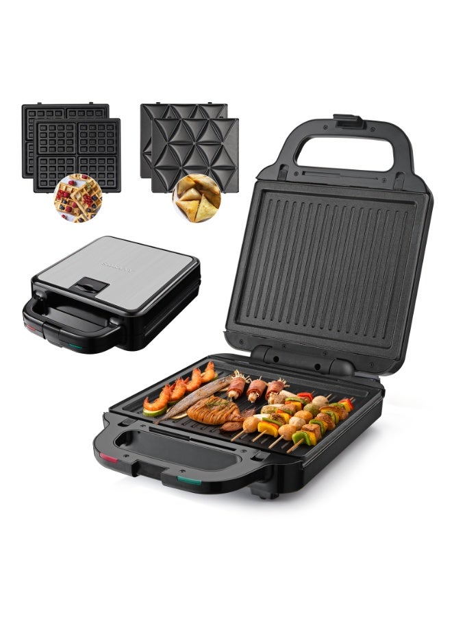 sokany 3-In-1 Non-Stick Multi Snack Maker with Detachable - Image 1