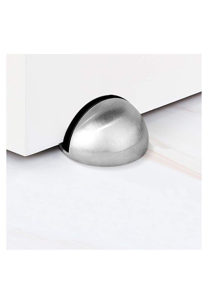 Biella Stainless Steel Half Round Door Stopper With Rubber Bumper Door Retainer Pack Of 2  - Image 2