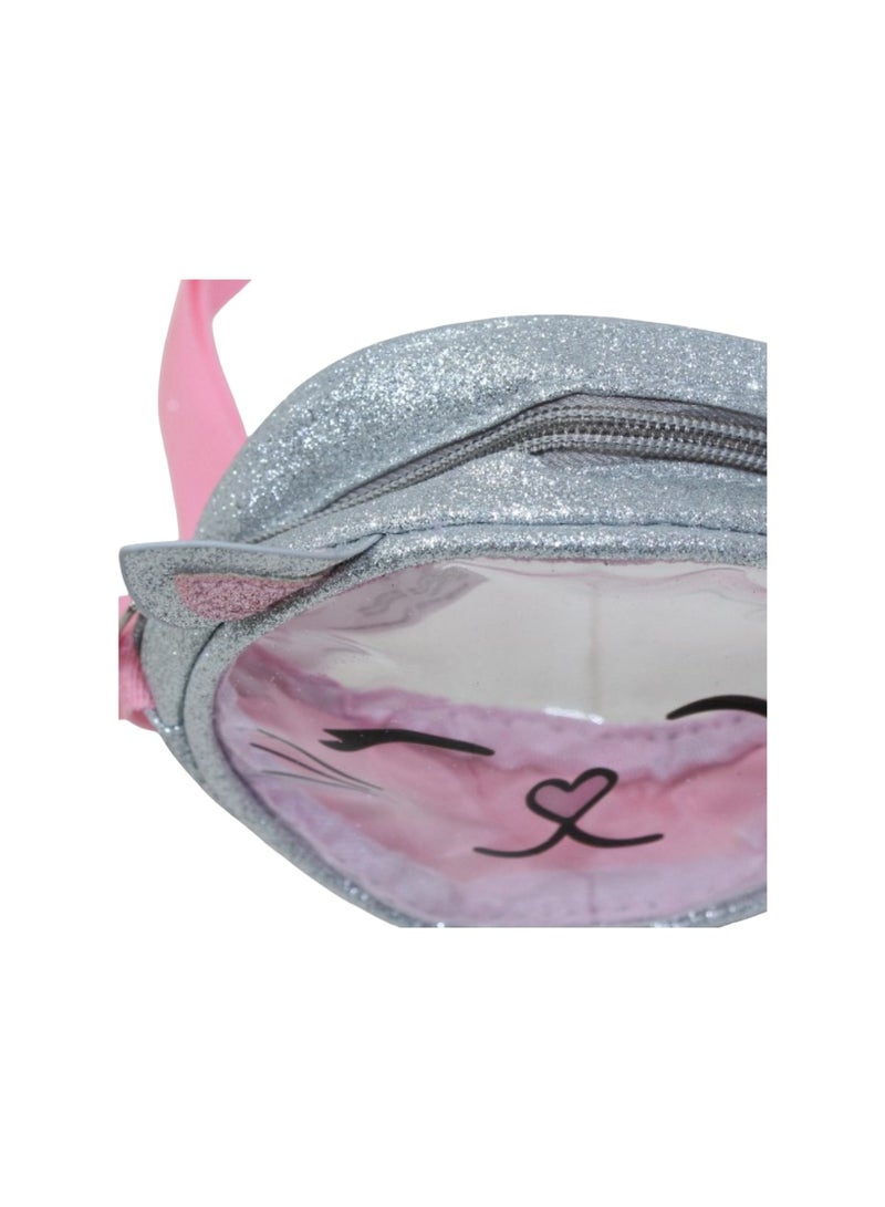 Cat Transparent Cross Bag – Pink - Image 3