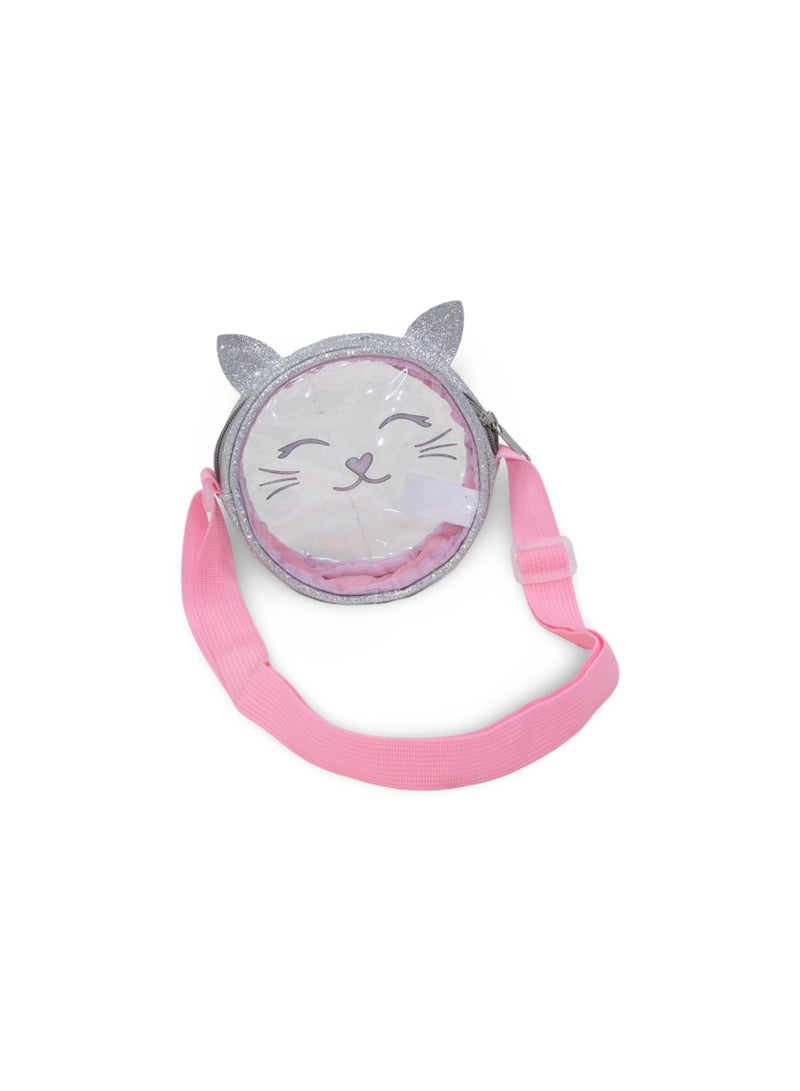 Cat Transparent Cross Bag – Pink - Image 2