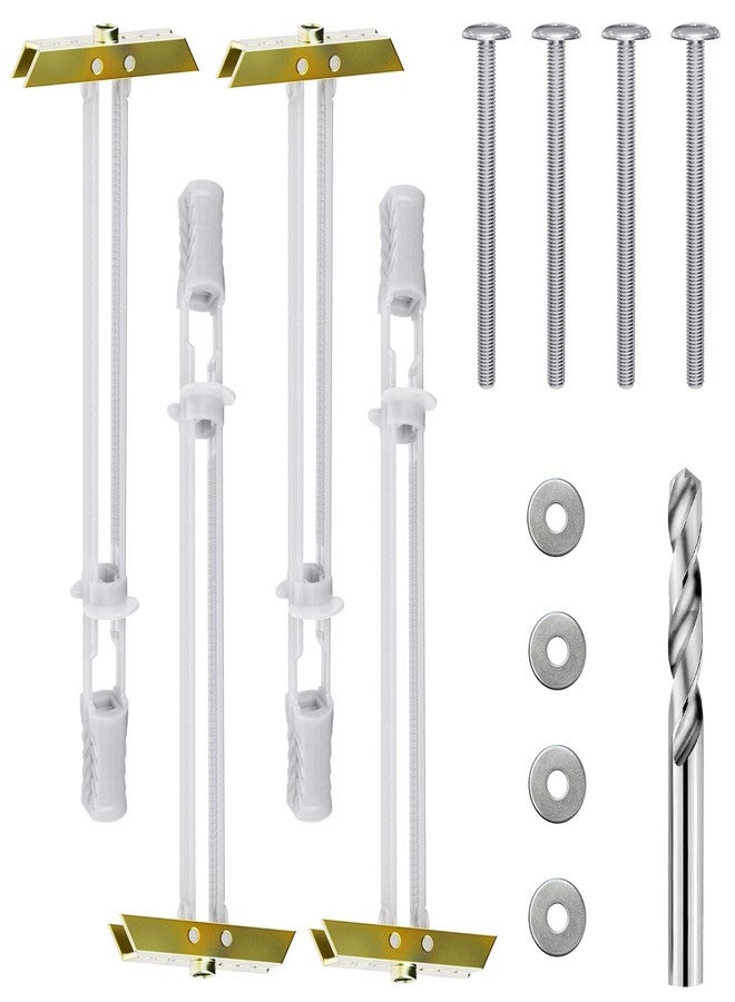 PRLF Steel Stud TV Mounting Kit, Metal Stud TV Mount Kit for Tilt & Low Profile Televison, Drywall Anchors, 4 Wall Anchors (1/4”) & Bolts, Steel Drill Bit and Hardware - Image 1