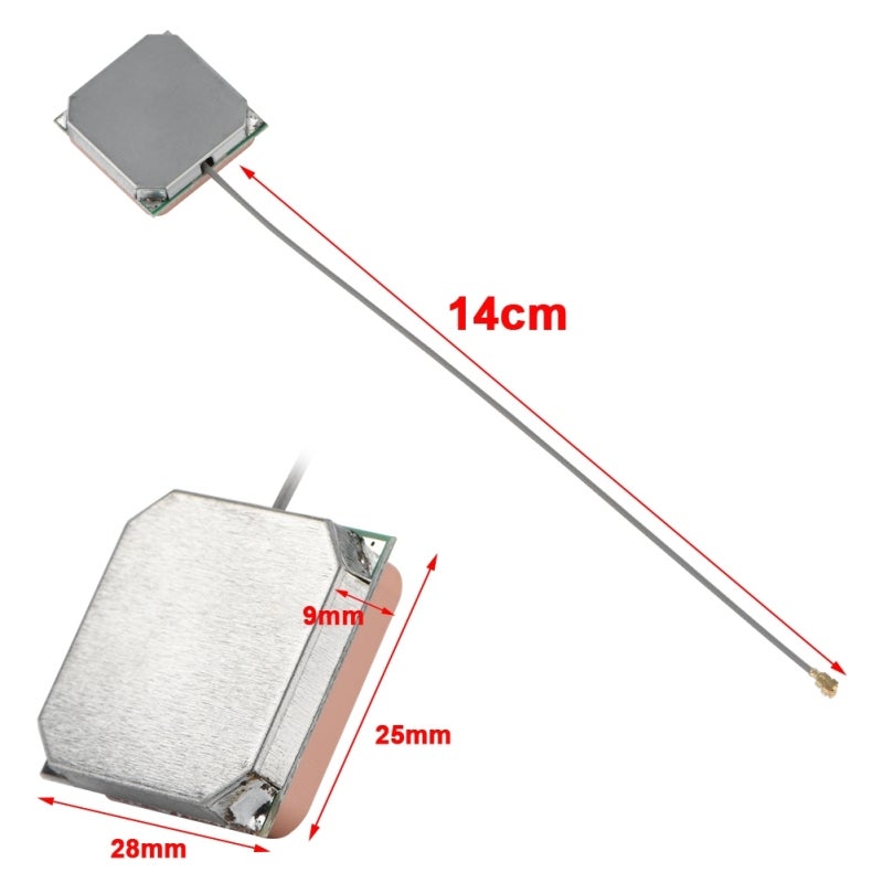 High Gain Ceramic Gps Antenna:  High-Quality Cable, Super Durability - Built-In Active Antenna For Marine Navigation, Gps Timing - Image 1