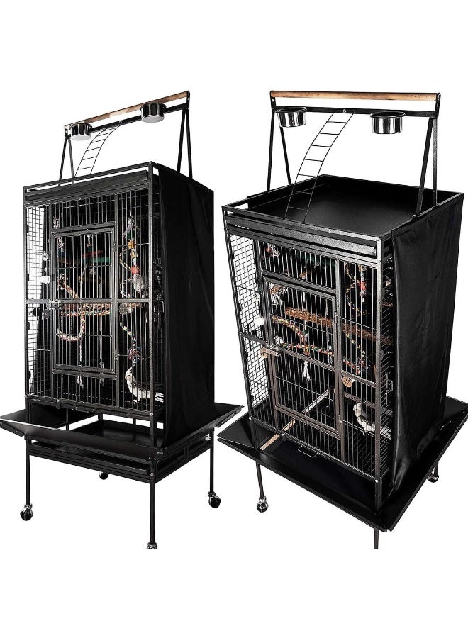Neostyle NeoStyle Bird Cage Cover for Large Bird Cage with Play Top, Bird Cage Covering Cloth, Birdcage Cover Blackout & Breathable Birdcage Cover for Pets' Good Night - Image 4
