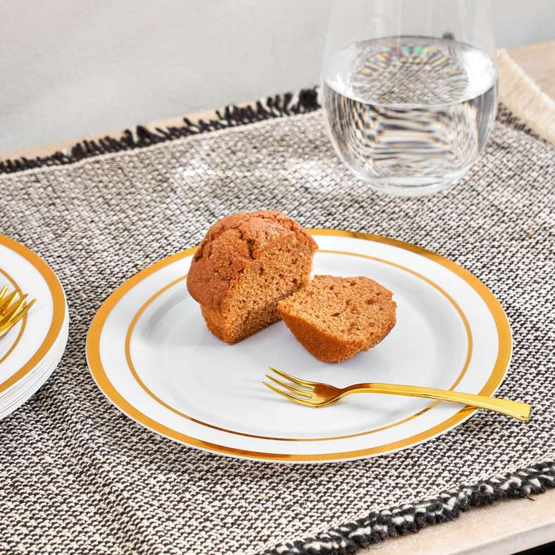 Pan Home Gold Disposable Cake Forks - 48 Pieces