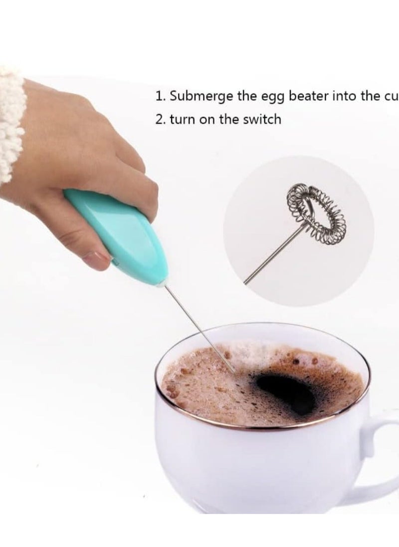 ماركة غير محددة Cordless Electric Hand Mixer Battery Operated Small Plastic Metal Household Hand Mixer for Home Hotel  - Image 3