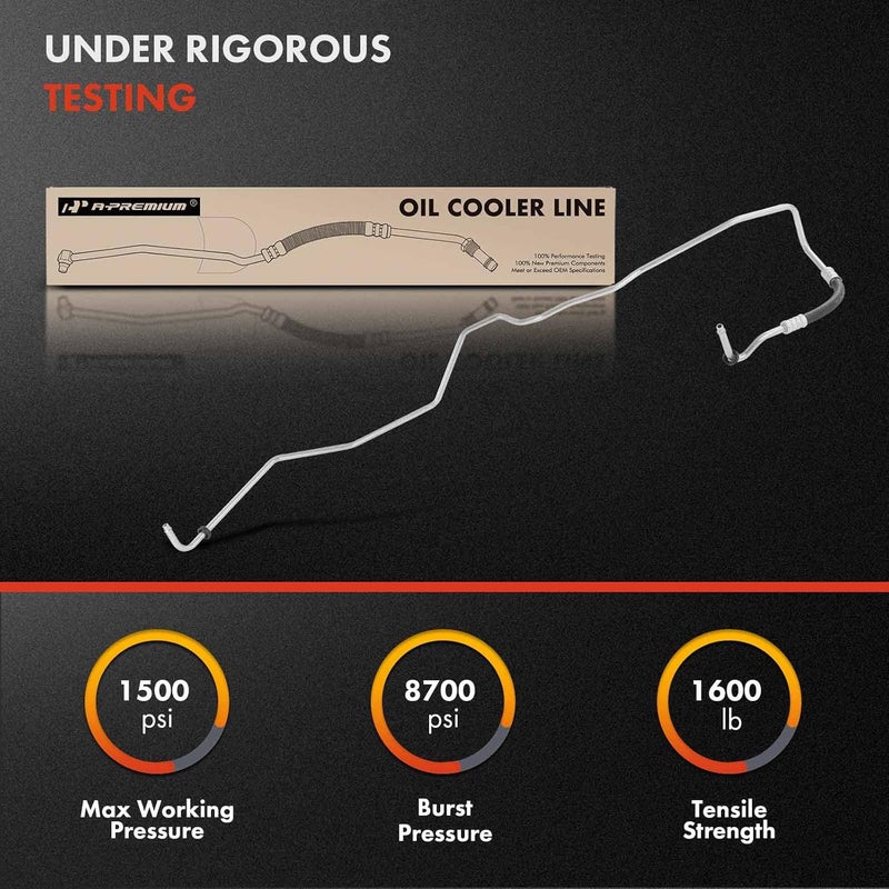 A-Premium Automatic Transmission Oil Cooler Line Hose Assembly for Chevy and GMC Vehicles - Image 3