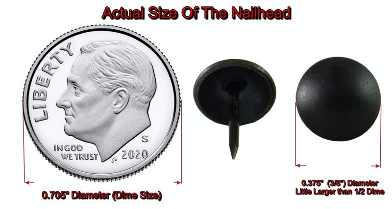 decotacks 250 Pcs Decotacks, Head Size : 3/8" Upholstery Tacks, Furniture Pins/Decorative Nails, Matt Black - DX0595MBL - Image 5
