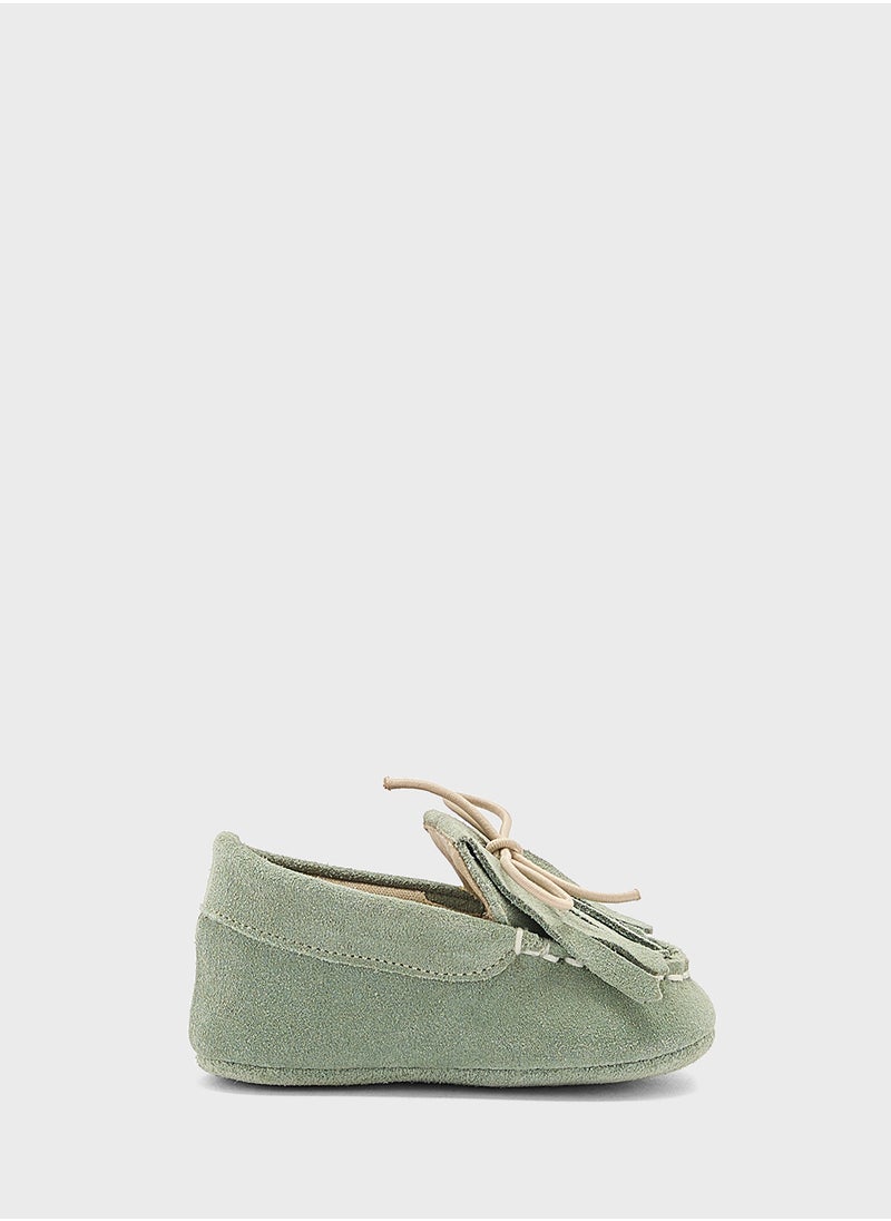 بيبي ووكر Leather Moccasins With Fringes  - Image 1