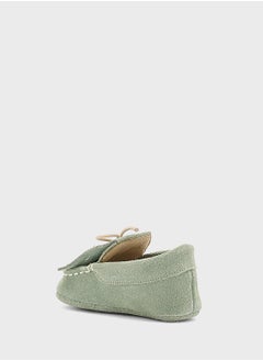 Baby Walker Leather Moccasins With Fringes  - Image 2