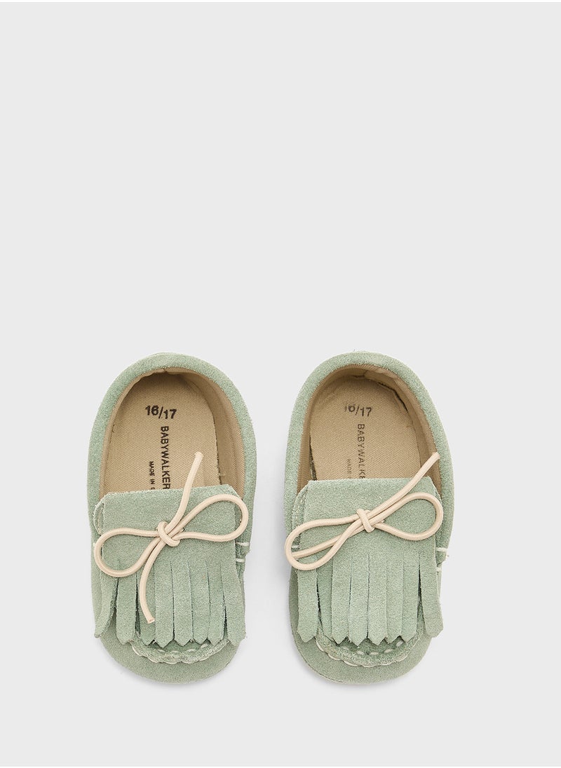 بيبي ووكر Leather Moccasins With Fringes  - Image 4