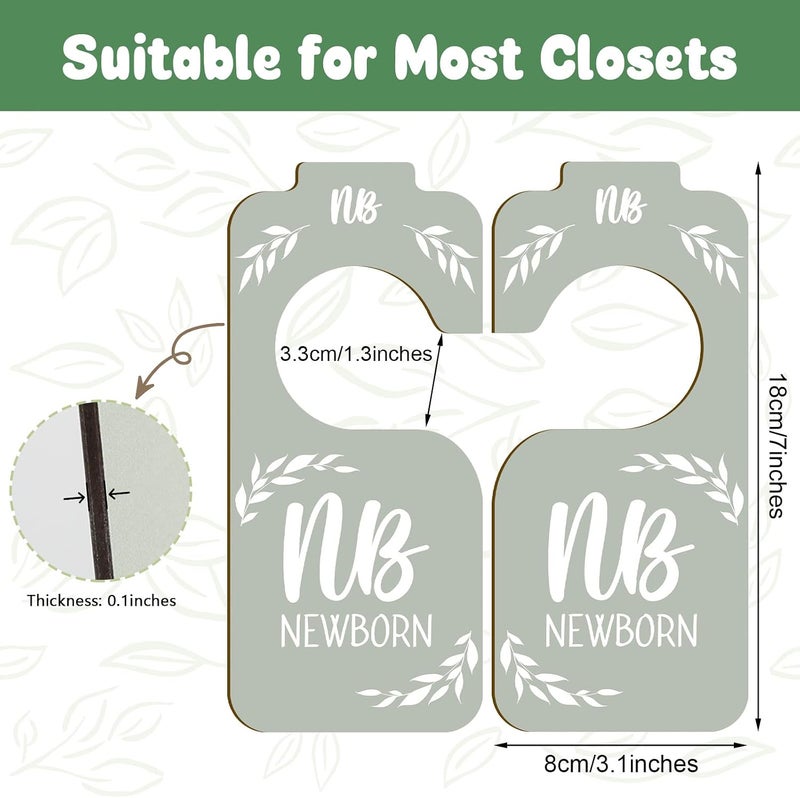 Yewfold Wooden Baby Closet Dividers for Baby Clothes Organizer,Colorful Baby Closet Organizer for Nursery Decor,Baby Clothes Dividers for Closet Size Hangers for New Mom Dad Parents - Image 5