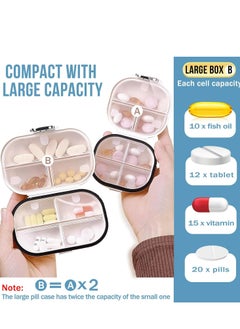 Oasisgalore Travel Pill Organizer，Portable Pill Box 7 Day Small Pill Case Daily Medicine Container，Travel Essentials  - Image 2