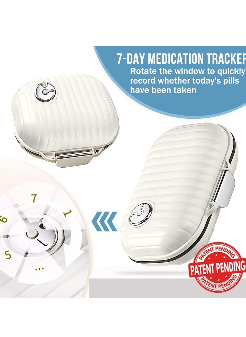 Oasisgalore Travel Pill Organizer，Portable Pill Box 7 Day Small Pill Case Daily Medicine Container，Travel Essentials  - Image 3