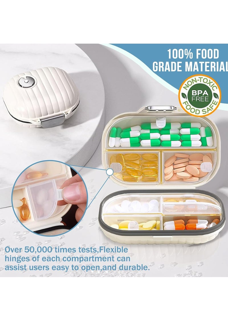 Oasisgalore Travel Pill Organizer，Portable Pill Box 7 Day Small Pill Case Daily Medicine Container，Travel Essentials  - Image 5