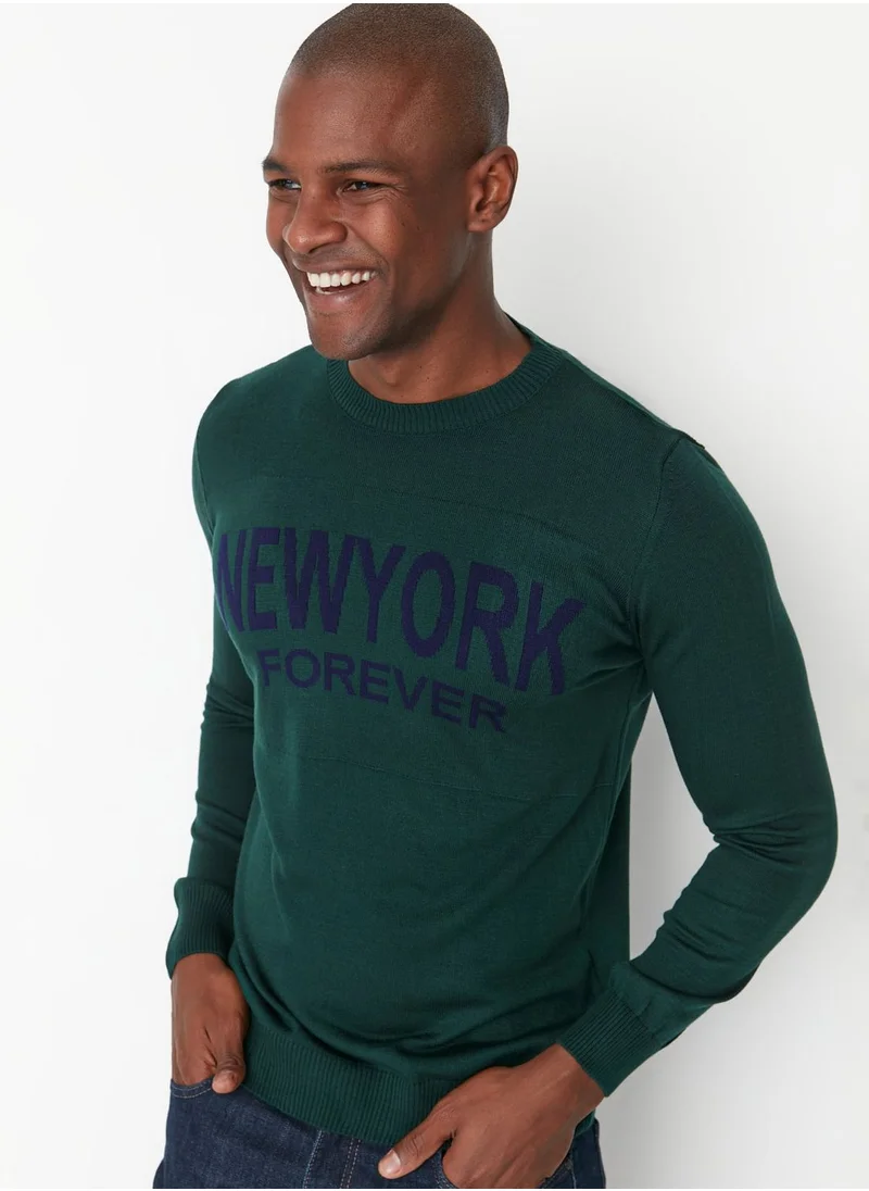 trendyol New York Forever Knitted Sweater