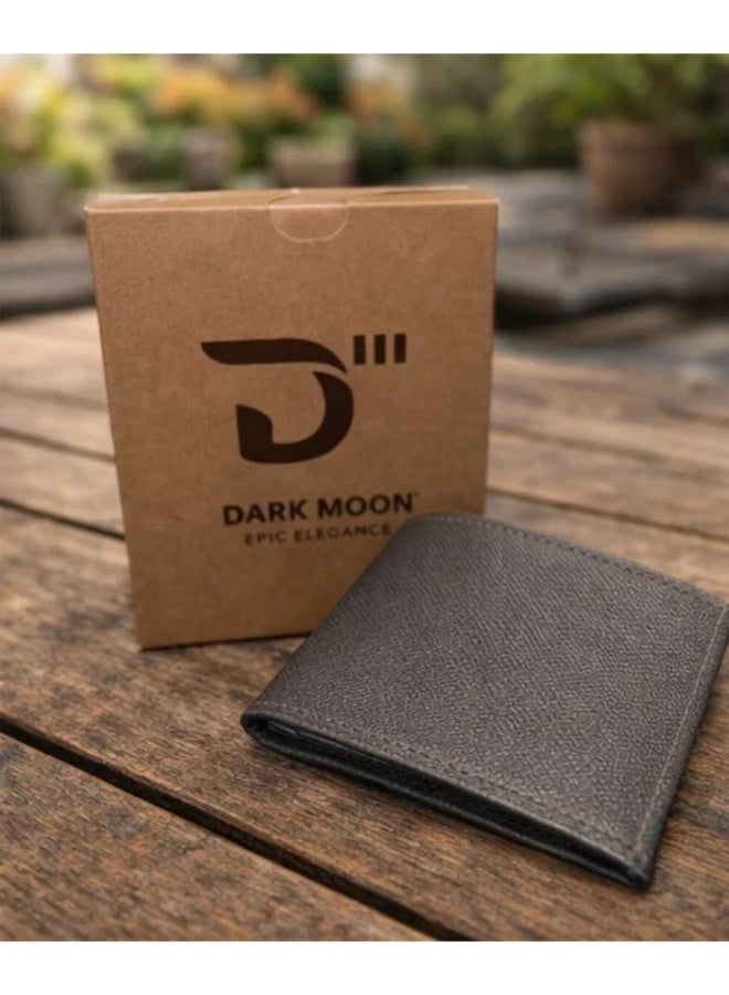 Dark Moon Grey Genuine Leather Wallet - Image 2
