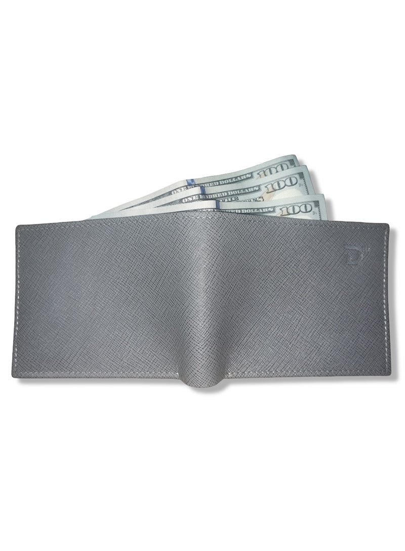 Dark Moon Grey Genuine Leather Wallet - Image 5
