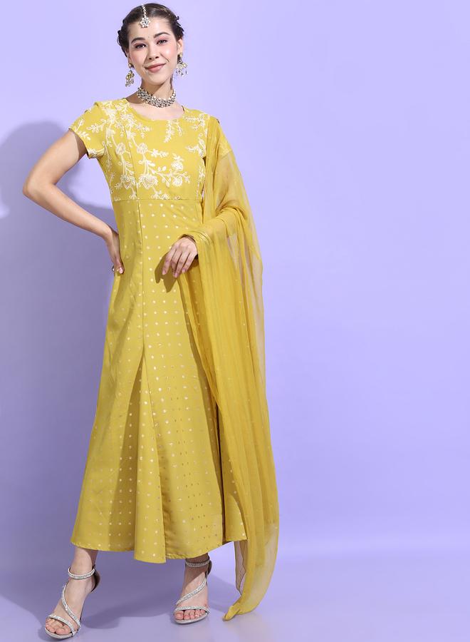 فيشود فستان أناركالي مطرز - Image 5