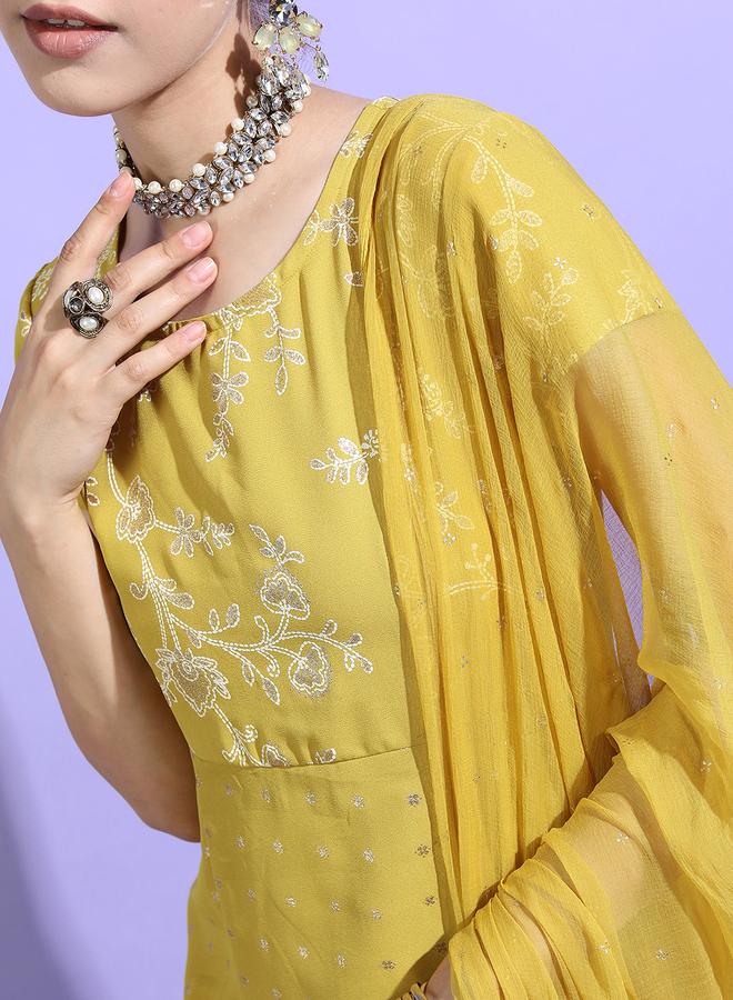 فيشود فستان أناركالي مطرز - Image 4